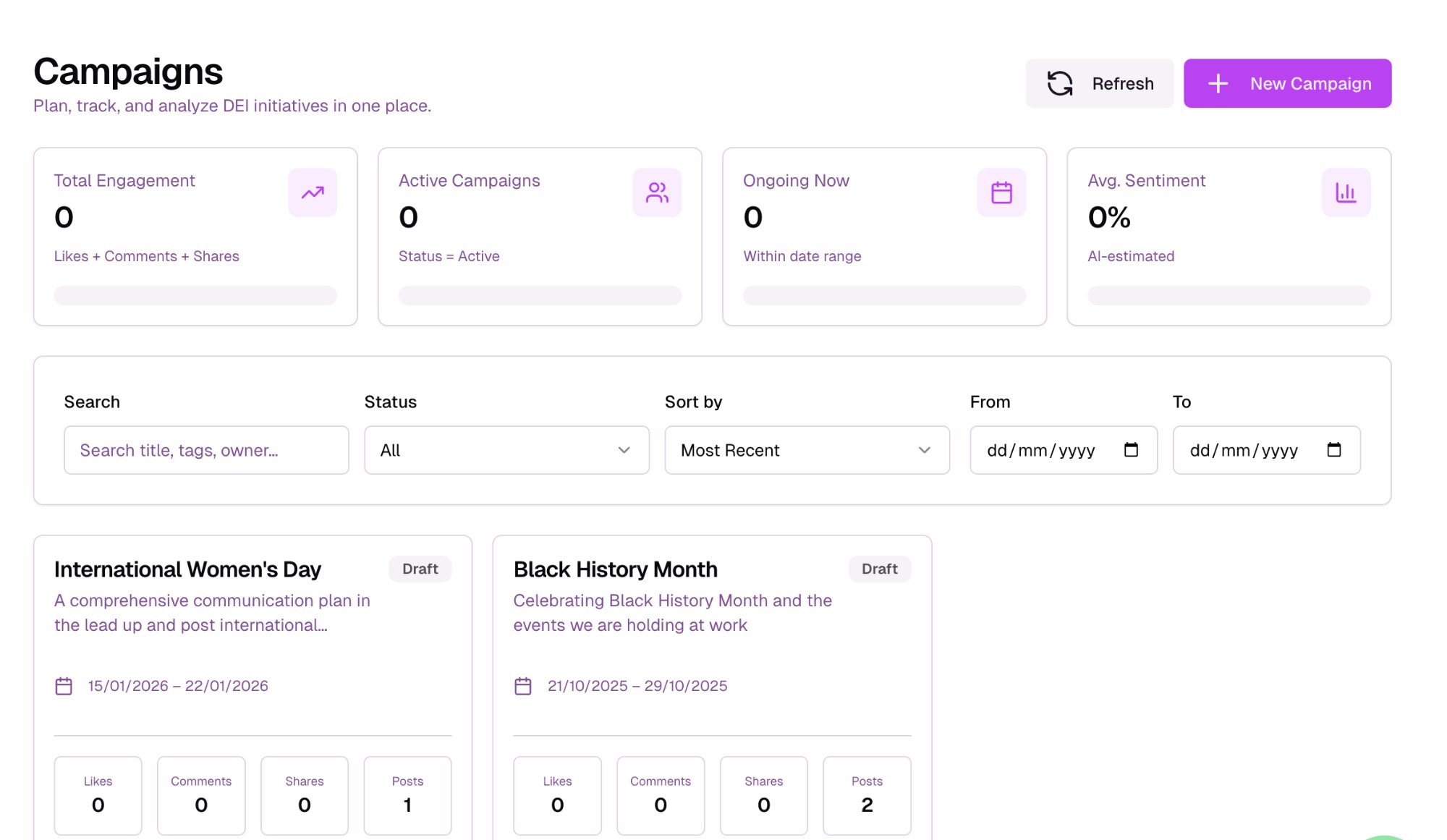 Global Events Calendar